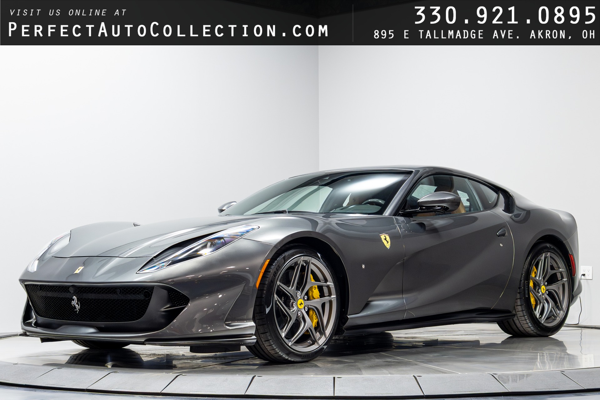 Grigio Silverstone Metallic 2020 Ferrari 812 Superfast RWD Coupe Rear-Wheel Drive 7-Speed Automatic