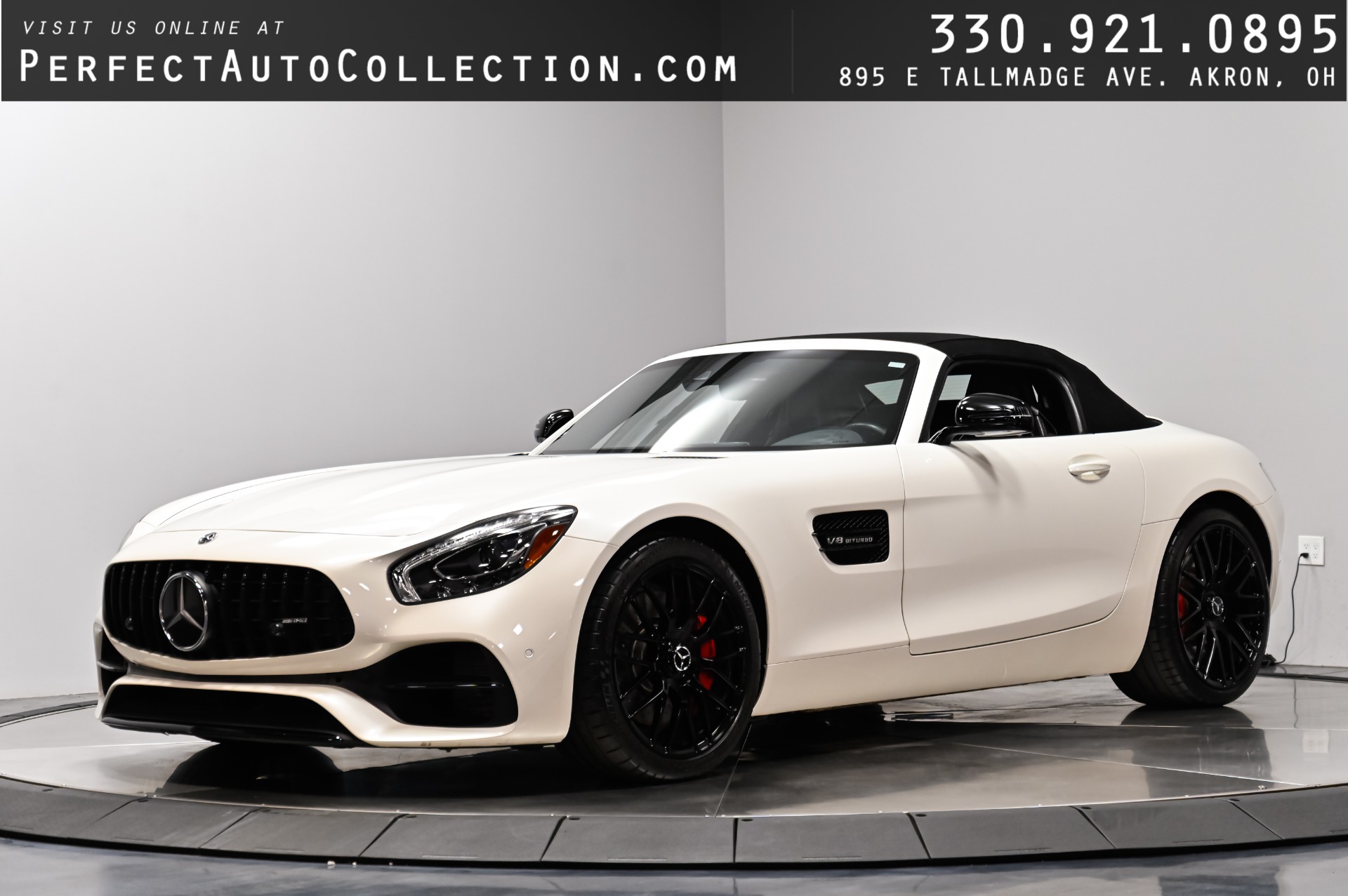 designo Diamond White Metallic 2018 Mercedes-Benz AMG GT Convertible Rear-Wheel Drive 7-Speed Automatic