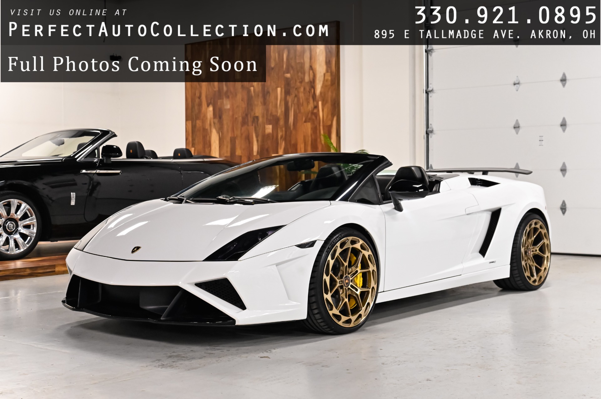 Bianco Monocerous Solid Color (White) 2013 Lamborghini Gallardo Convertible All-Wheel Drive 6-Speed Manual