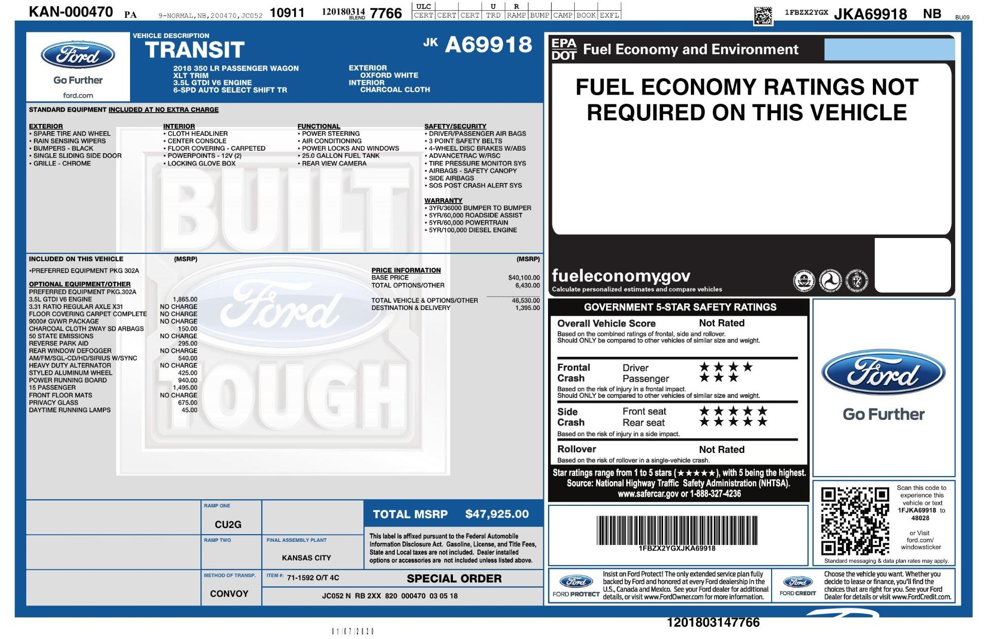 Used 2018 Ford Transit Passenger 350 XLT for sale Sold at Perfect Auto Collection in Akron OH 44310 2