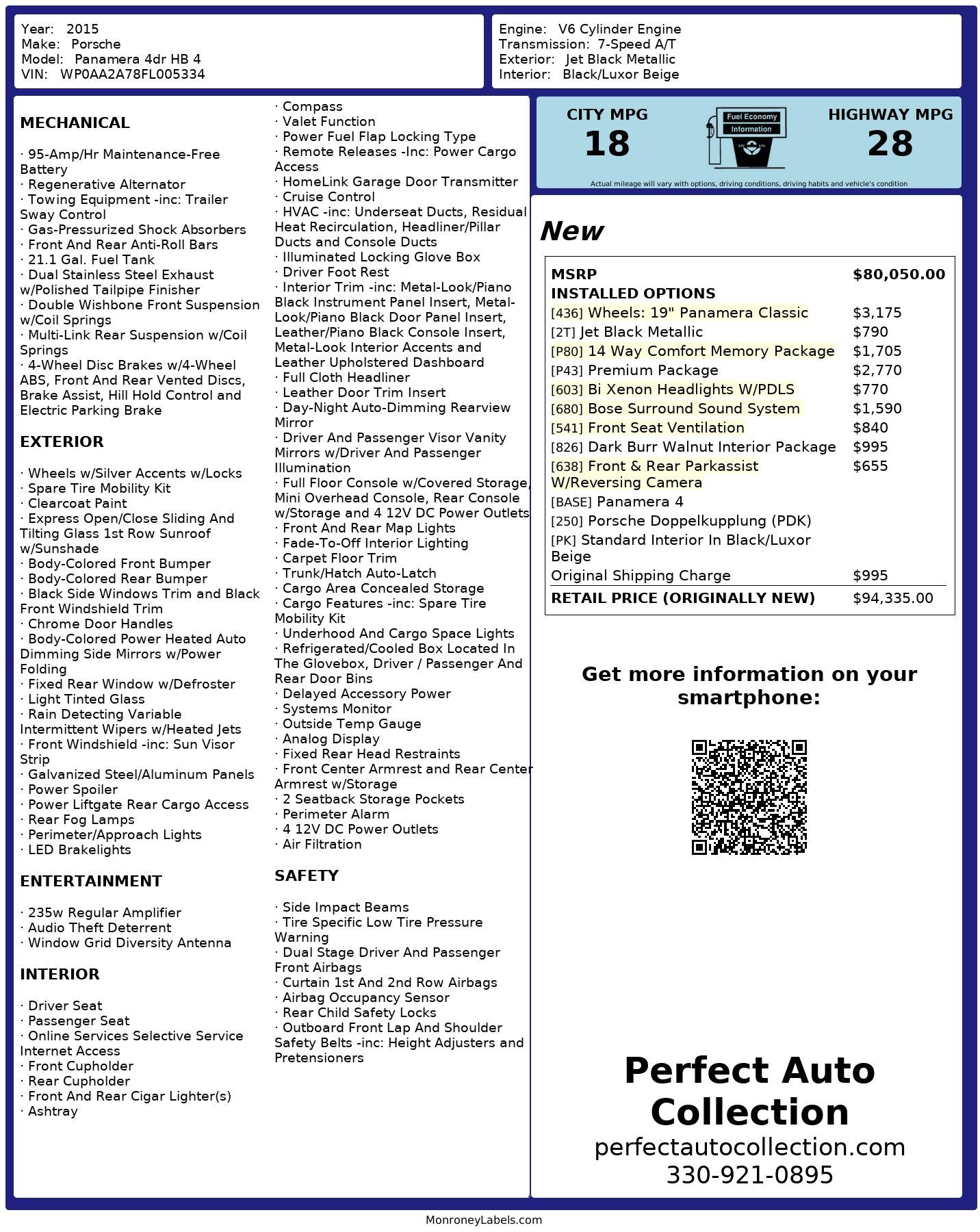 Used 2015 Porsche Panamera 4 for sale Sold at Perfect Auto Collection in Akron OH 44310 4