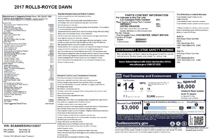 Used 2017 Rolls Royce Dawn Base