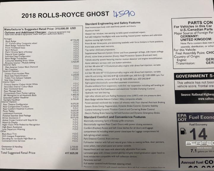 Used 2018 Rolls Royce Ghost Black Badge