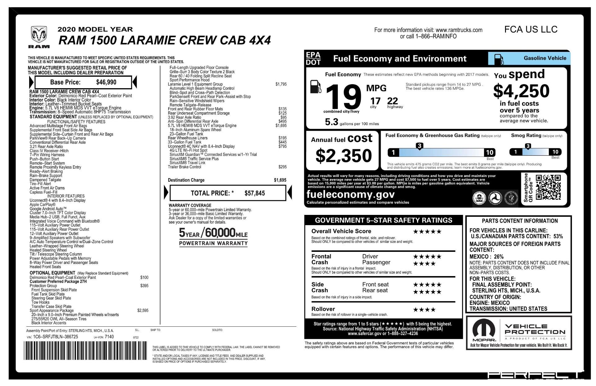Used 2020 Ram 1500 Laramie For Sale (Sold) | Perfect Auto
