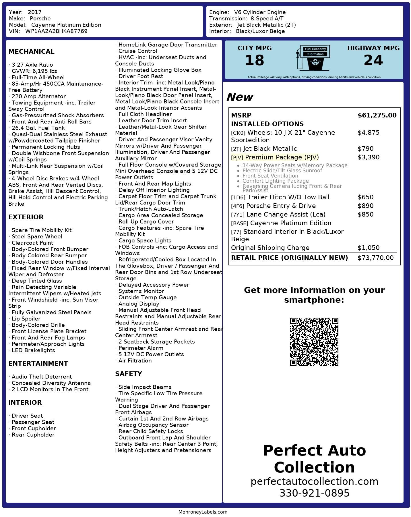 Used 2017 Porsche Cayenne for sale Sold at Perfect Auto Collection in Akron OH 44310 4