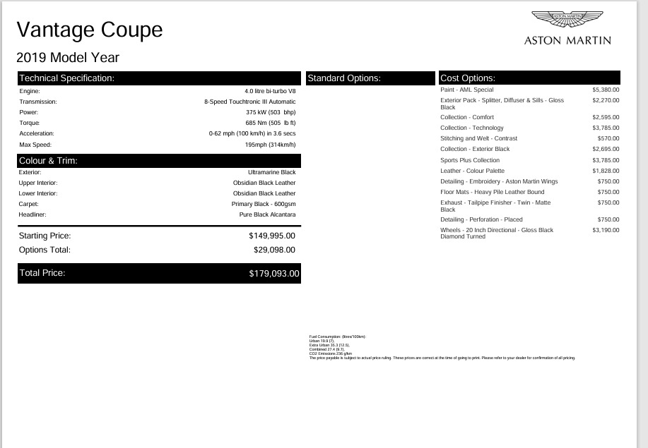 Used 2019 Aston Martin Vantage For Sale (Sold) | Perfect Auto