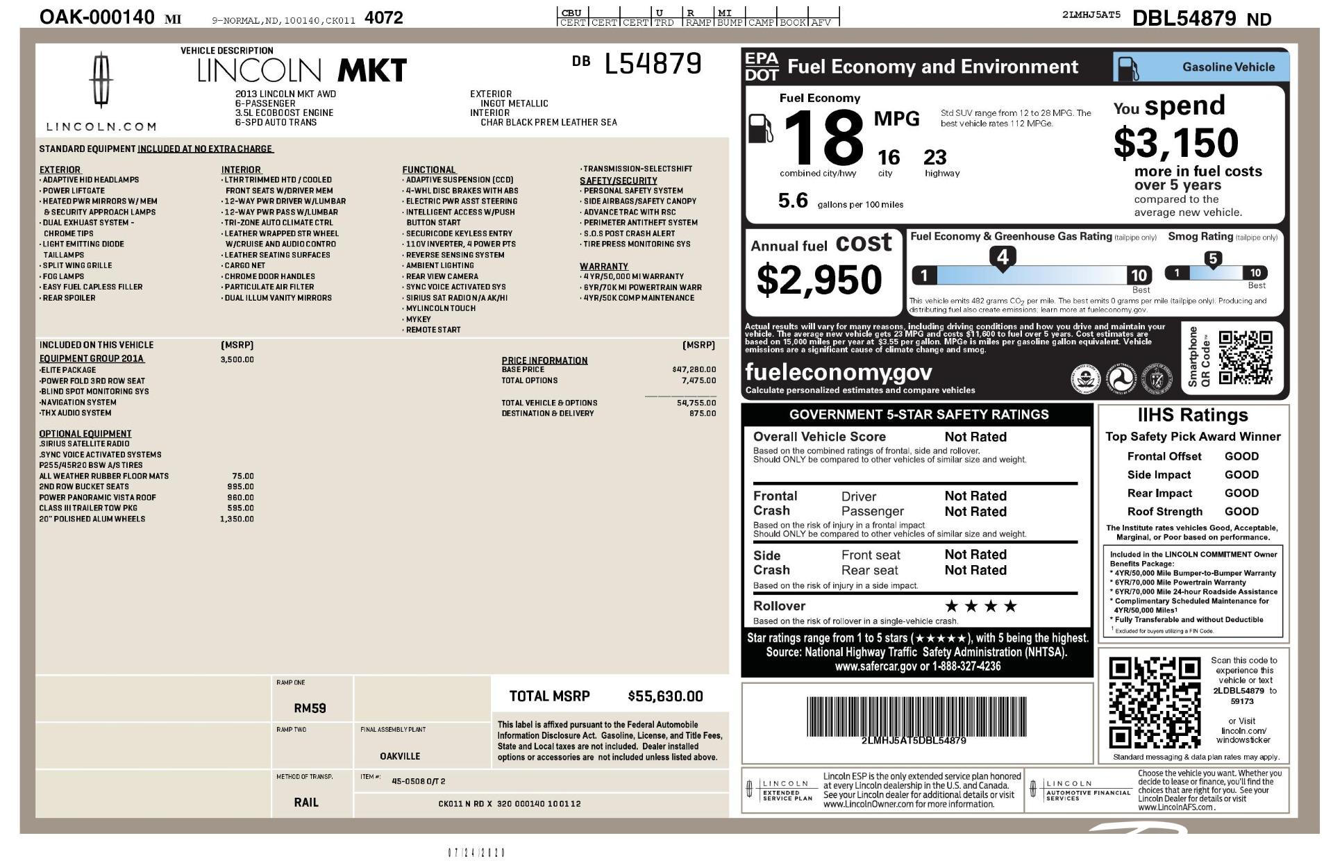 Used 2013 Lincoln MKT EcoBoost for sale $18,493 at Perfect Auto Collection in Akron OH 44310 4