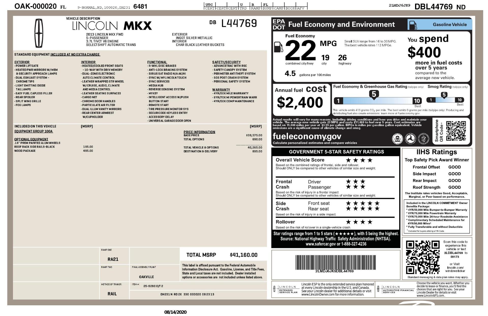 Used 2013 Lincoln MKX Base for sale $18,493 at Perfect Auto Collection in Akron OH 44310 4