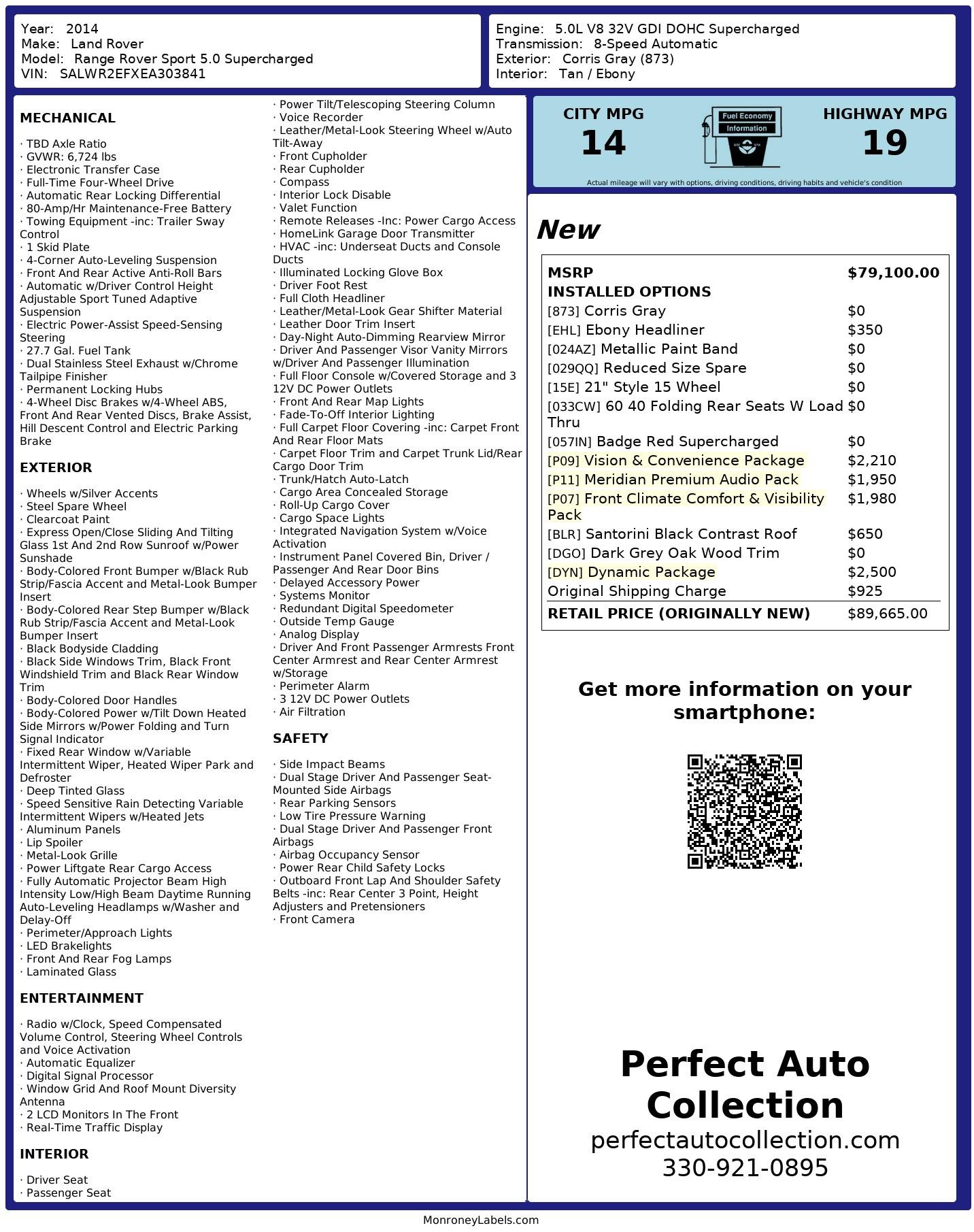 Used 2014 Land Rover Range Rover Sport Supercharged for sale Sold at Perfect Auto Collection in Akron OH 44310 4