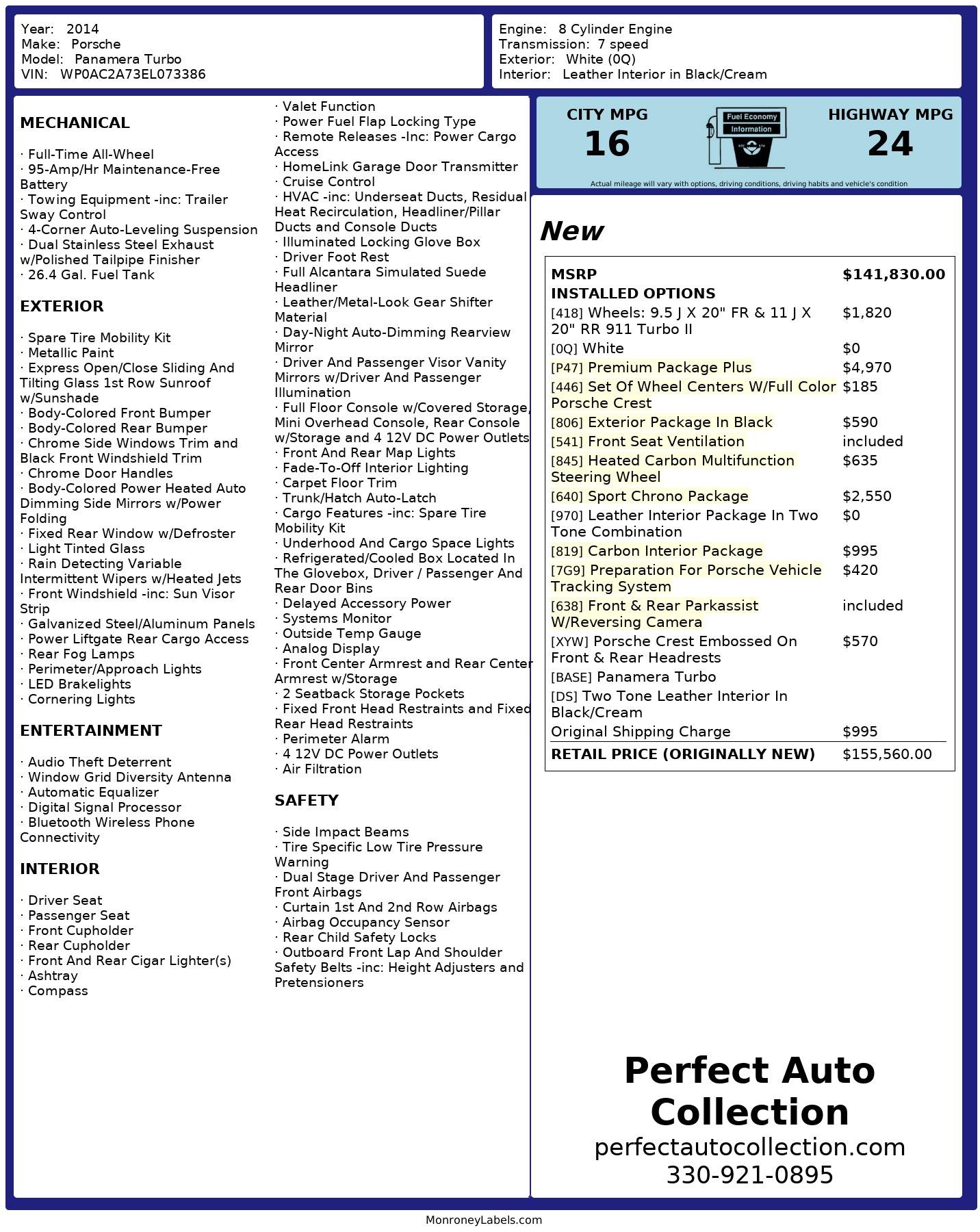 Used 2014 Porsche Panamera Turbo for sale Sold at Perfect Auto Collection in Akron OH 44310 4