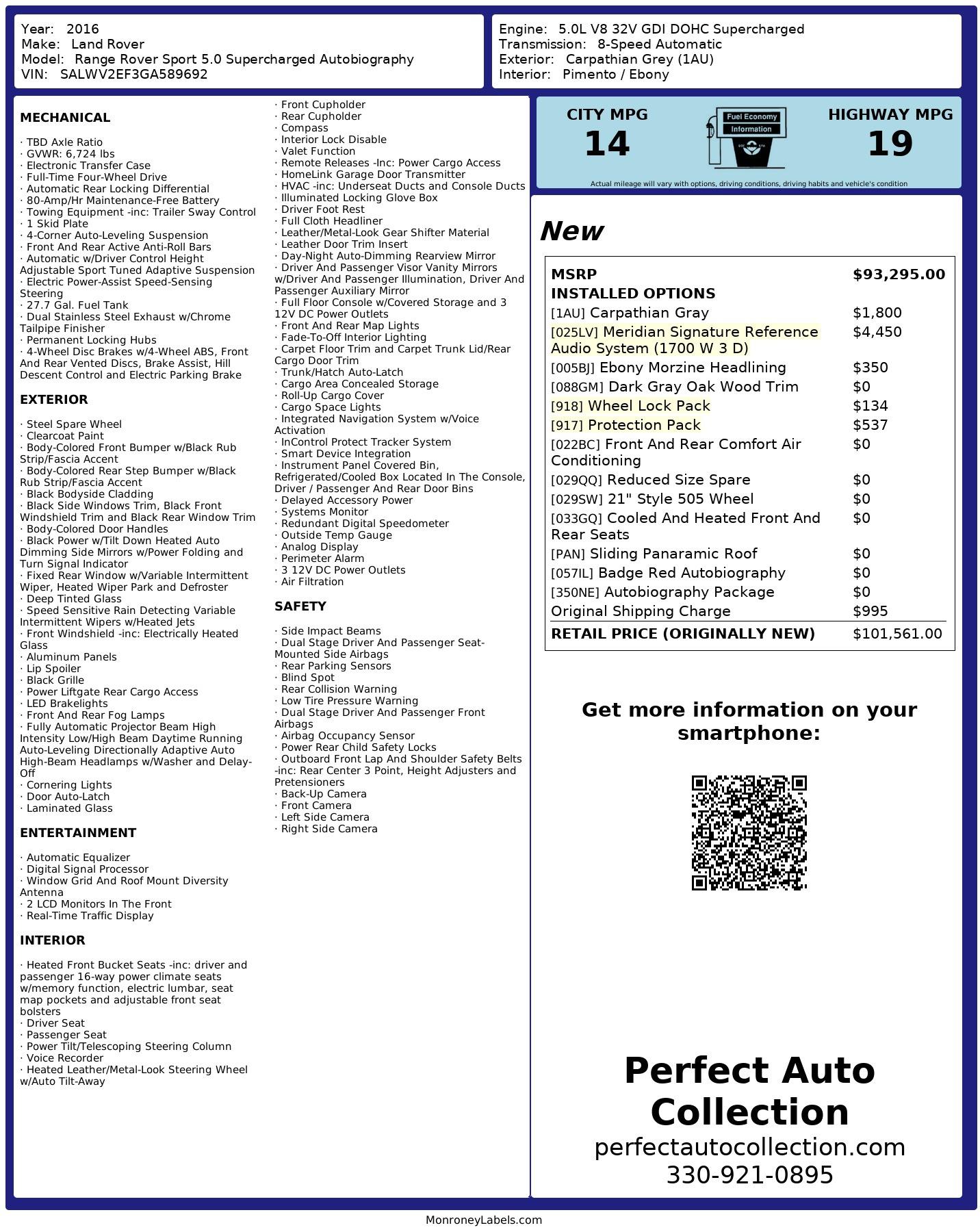 Used 2016 Land Rover Range Rover Sport Autobiography for sale Sold at Perfect Auto Collection in Akron OH 44310 4