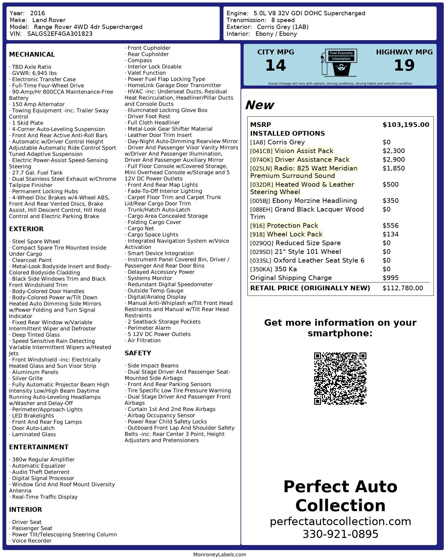 Used 2016 Land Rover Range Rover Supercharged for sale $61,993 at Perfect Auto Collection in Akron OH 44310 4