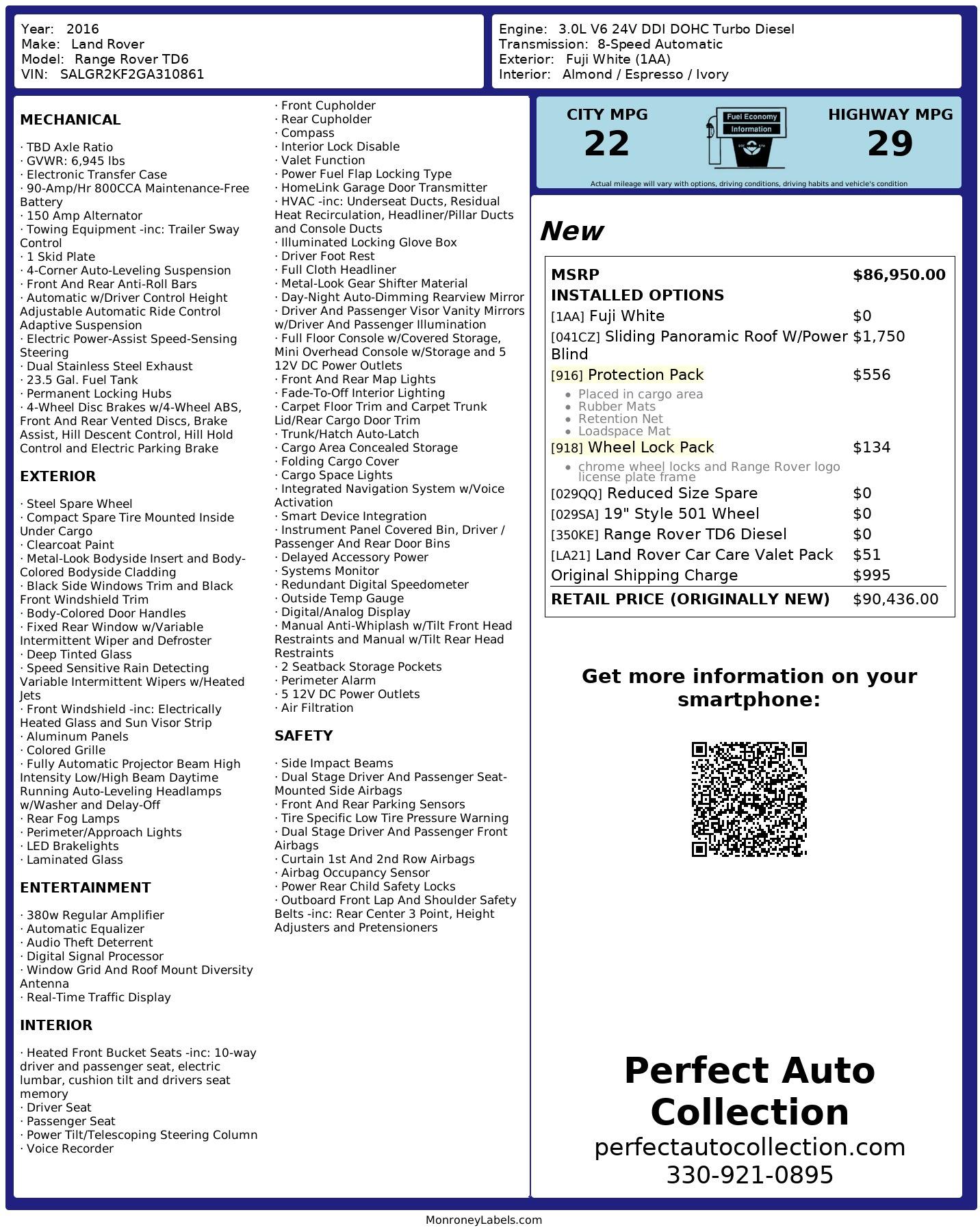 Used 2016 Land Rover Range Rover Td6 for sale $48,495 at Perfect Auto Collection in Akron OH 44310 4