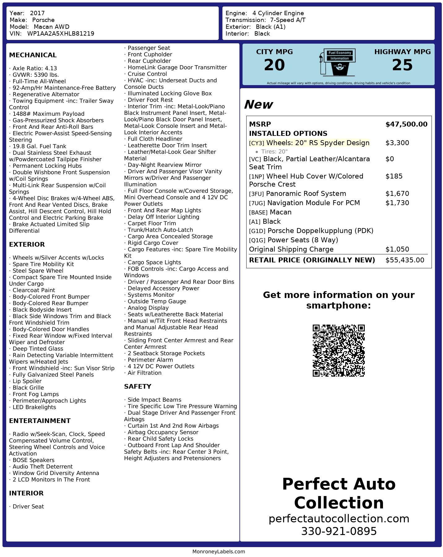 Used 2017 Porsche Macan for sale $41,995 at Perfect Auto Collection in Akron OH 44310 4