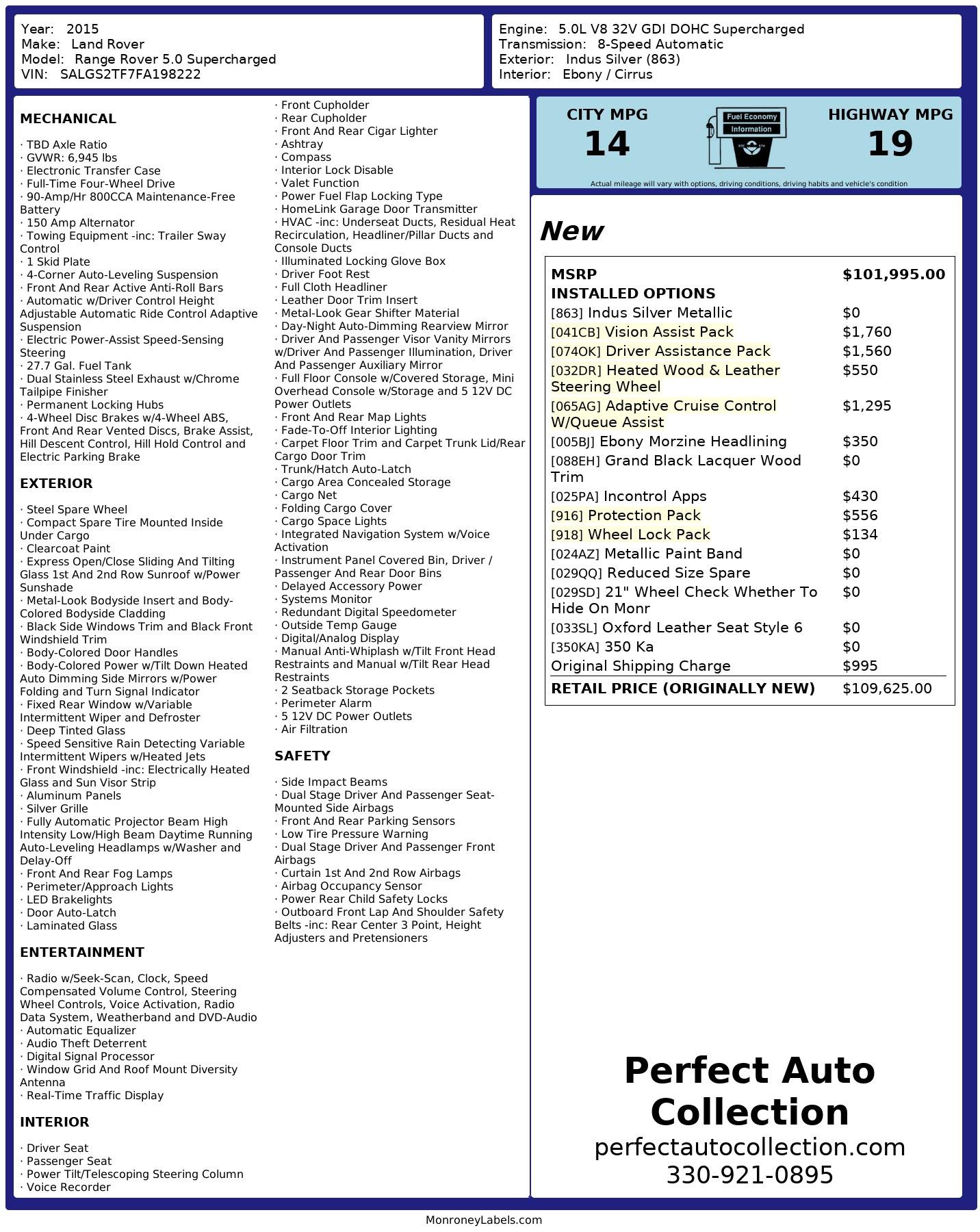 Used 2015 Land Rover Range Rover Supercharged for sale $53,995 at Perfect Auto Collection in Akron OH 44310 4