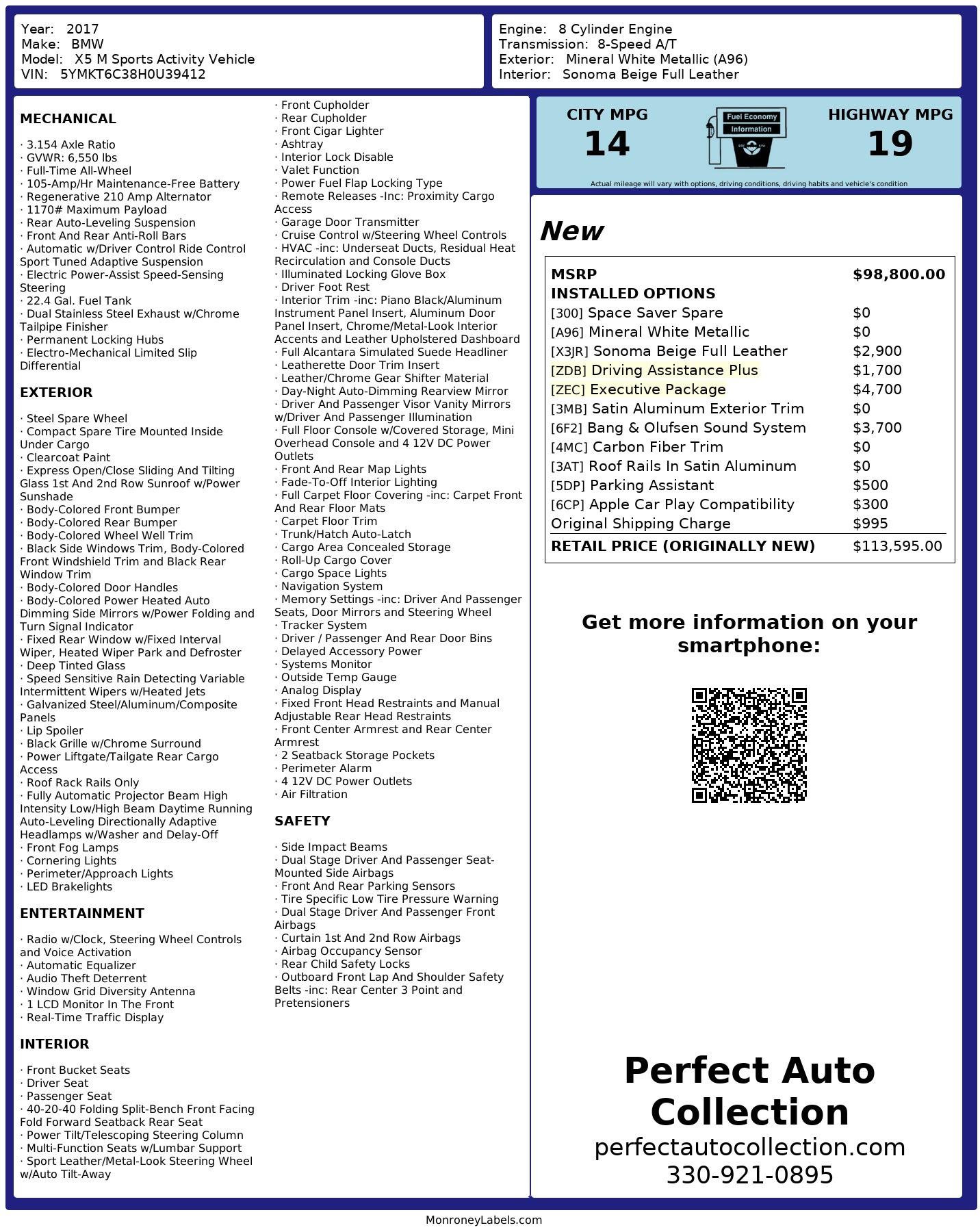 Used 2017 BMW X5 M for sale $54,995 at Perfect Auto Collection in Akron OH 44310 4