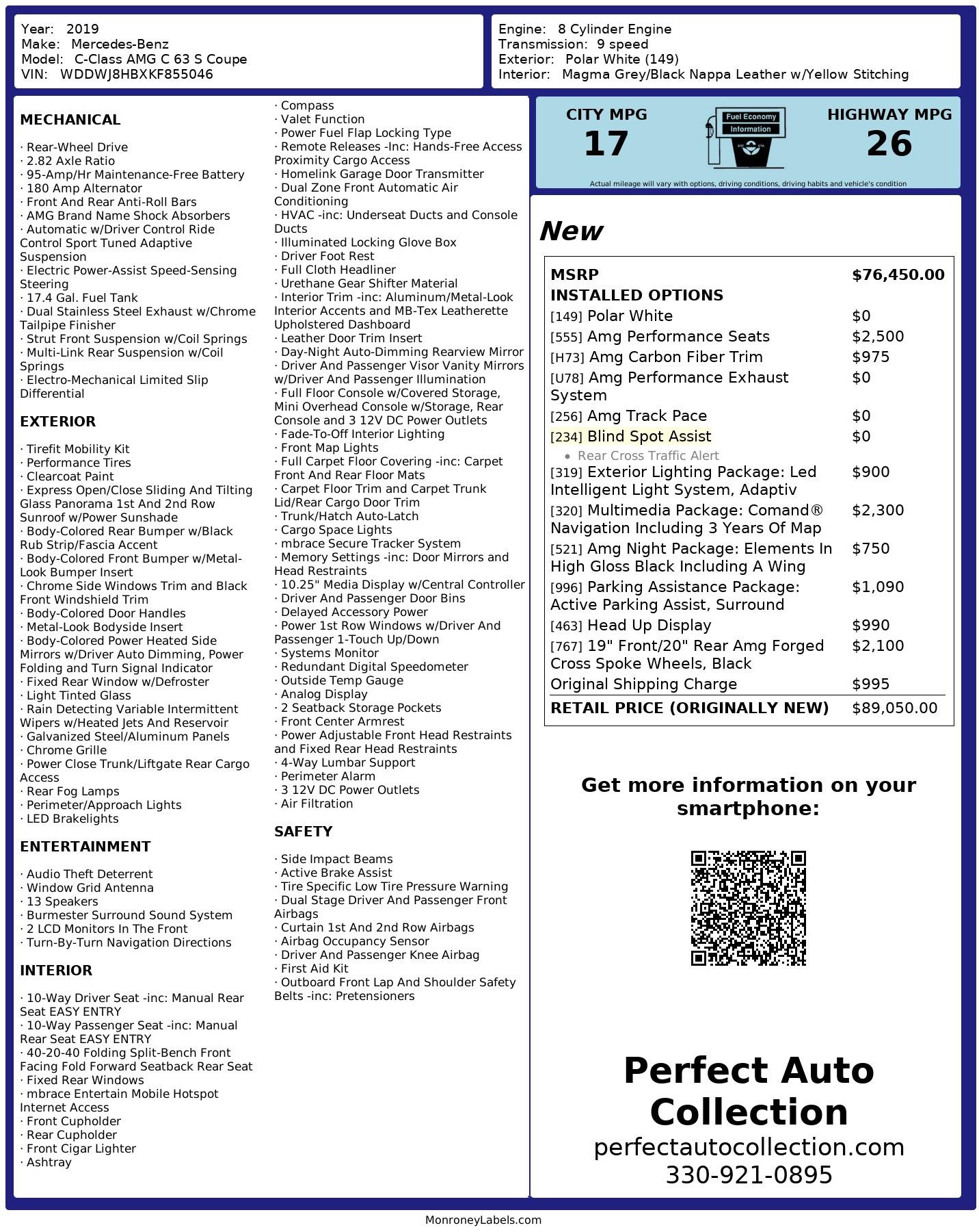 Used 2019 Mercedes-Benz C-Class AMG C 63 S For Sale (Sold