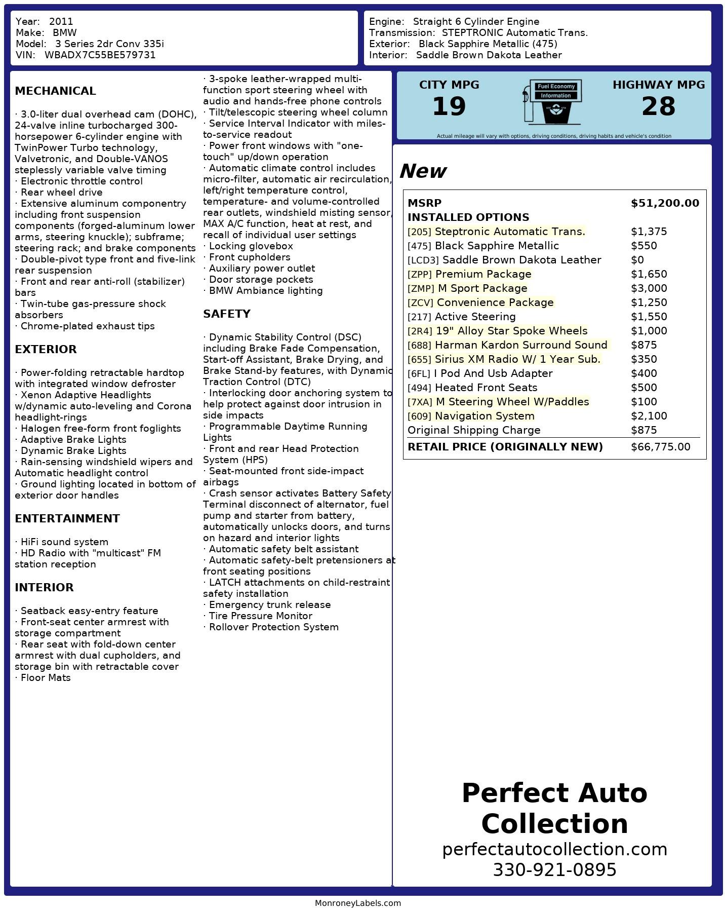 Used 2011 BMW 3 Series 335i For Sale (Sold) | Perfect Auto