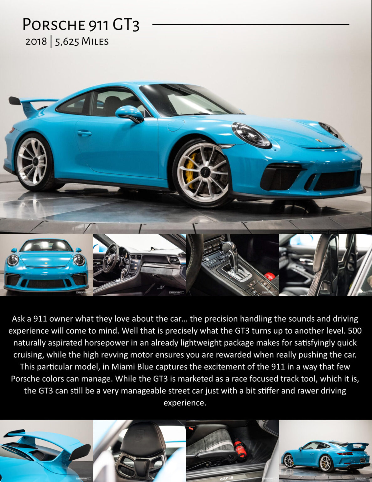 Miami Blue Porsche 911 GT3 enters the collection... - Perfect Auto ...